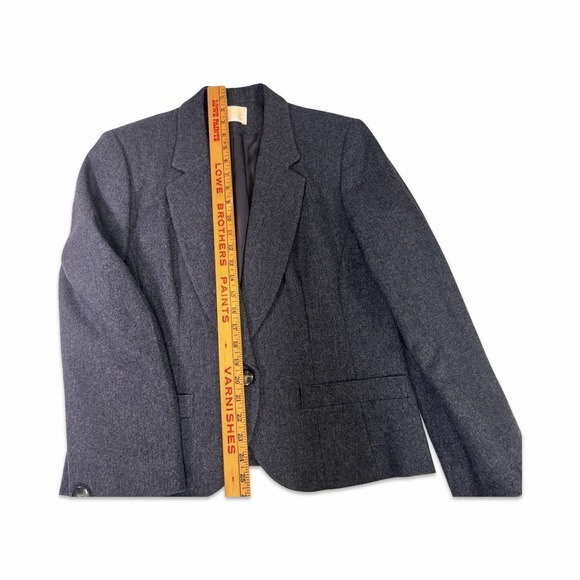 Pendleton Vintage Blazer Skirt Suit Set Womens Size 12 100% Wool USA 80's Retro - Picture 8 of 16
